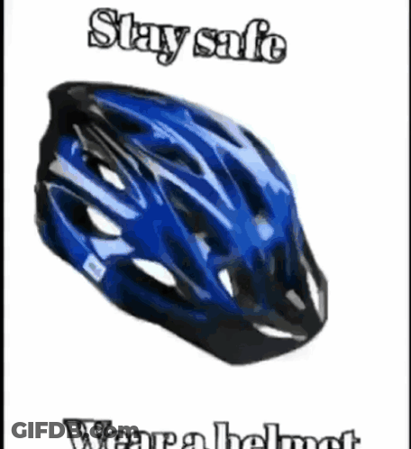 Woman Wearing Helmet With Letter A GIF