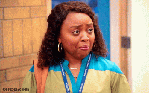 Woman Wearing Lanyard Saying Wilson R. Williams Elementary GIF