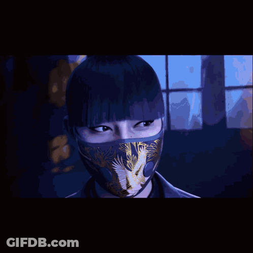 Woman Wearing Mask Looking GIF