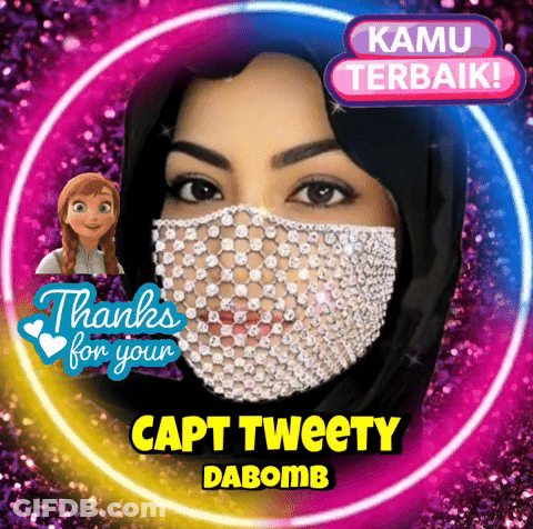 Woman Wearing Mask Saying Capt Tweety Dabomb GIF