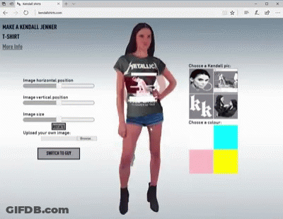 Woman Wearing Metallica T-Shirt GIF