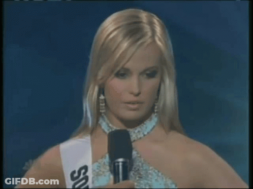 Woman Wearing Sash Saying SS GIF