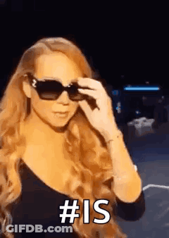 Woman Wearing Sunglasses And Black Top Holding Sunglasses Over Eyes GIF