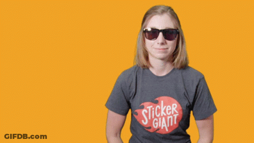 Woman Wearing Sunglasses Holding Cool Beans Can GIF