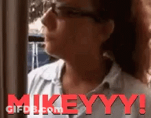 Woman Wearing Sunglasses Saying Mikeyyy GIF