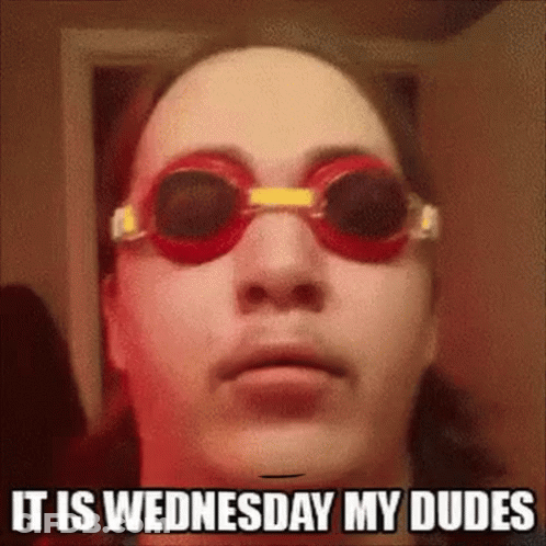 Woman Wearing Swimming Goggles It Is Wednesday My Dudes GIF