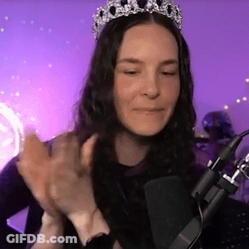 Woman Wearing Tiara Clapping GIF