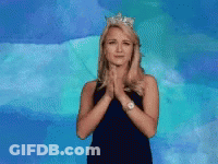 Woman Wearing Tiara Covering Mouth GIF