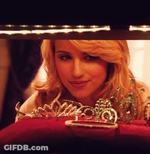 Woman Wearing Tiara With Letter S GIF