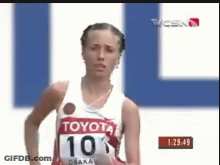Woman Wearing Toyota Shirt Number 10 GIF