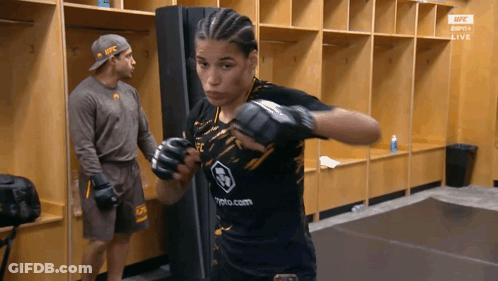 Woman Wearing UFC Shirt GIF