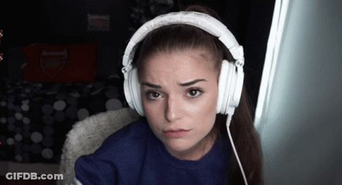 Woman Wearing White Headphones Arsenal Shirt GIF