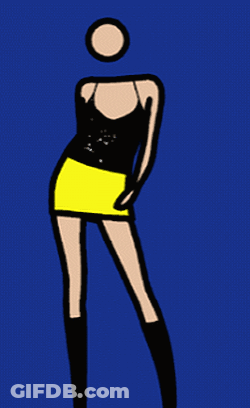 Woman Wearing Yellow Skirt GIF