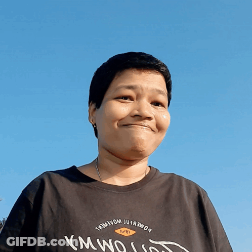 Woman Wearing YMMWO T-Shirt GIF