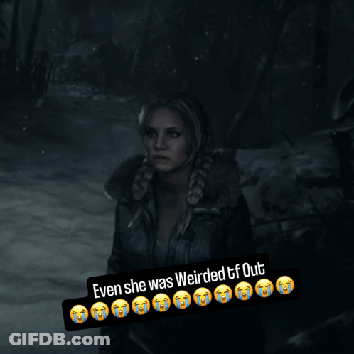 Woman Weirded TF Out GIF