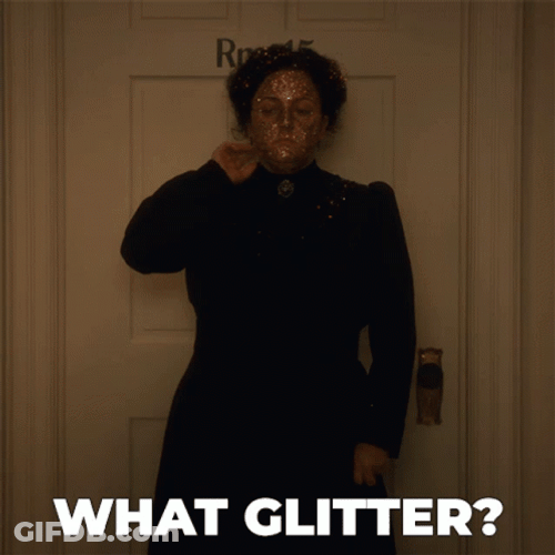 Woman What Glitter Bomb GIF