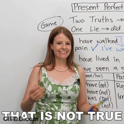 Woman White Board That Is Not True GIF