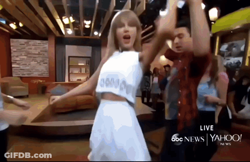 Woman White Crop Top Dances ABC News Yahoo! GIF