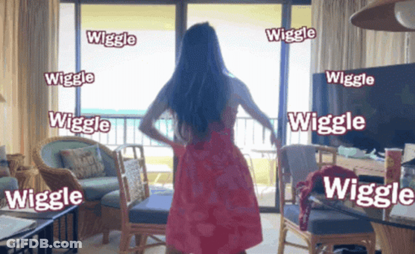 Woman Wiggle Funny Gesture GIF