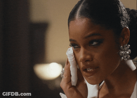 Woman Wiping Face With Tissue GIF