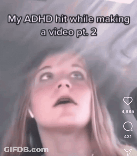 Woman With ADHD Making Video GIF