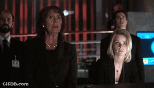 Woman With Amanda Name Tag Looking GIF