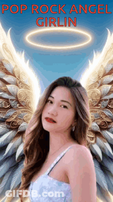 Woman With Angel Wings And Halo GIF