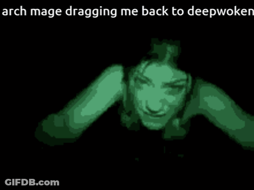 Woman With Arch Mage Dragging Me Back To Deepwoken GIF