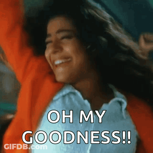Woman With Arms In Air Oh My Goodness GIF