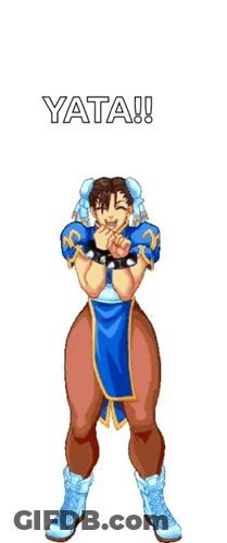 Woman With Arms In Air Saying Yata GIF