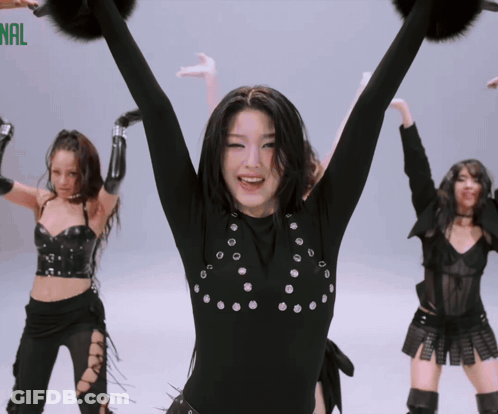 Woman With Arms In The Air Nal GIF