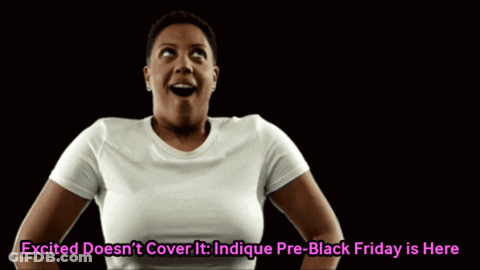 Woman With Arms Outstretched Excited Doesnt Cover It Pre-Black Friday Is Here GIF