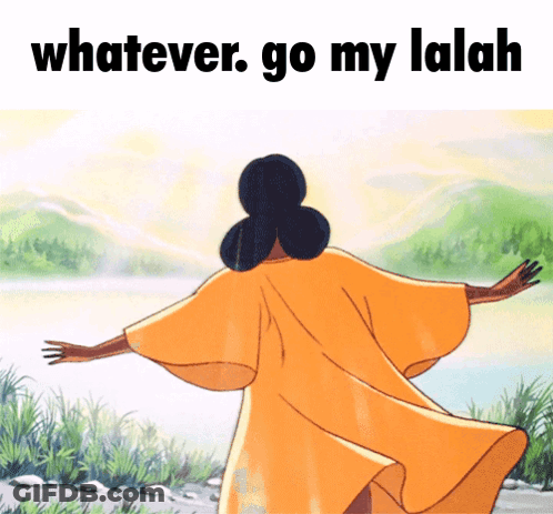 Woman With Arms Outstretched Saying Whatever GIF