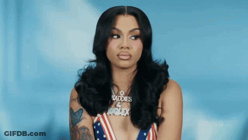 Woman With Baddies Necklace GIF