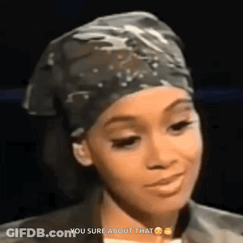 Woman With Bandana Saying You Sure About That GIF
