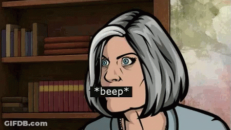 Woman With Beep Sticker On Mouth GIF