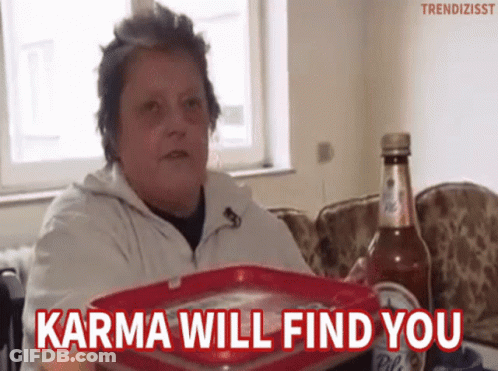 Woman With Beer Karma Will Find You GIF