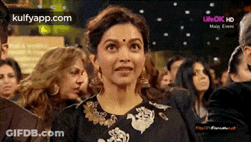 Woman With Bindi In Crowd GIF