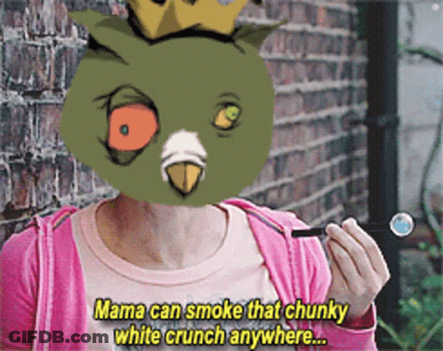 Woman With Bird Mask Smoking Cigarette GIF