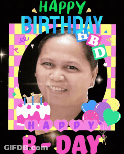 Woman With Birthday Cake Saying Happy Birthday GIF