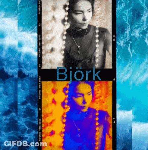Woman With Bjork GIF