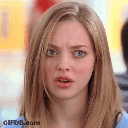 Woman With Blonde Hair And Blue Eyes Surprised GIF
