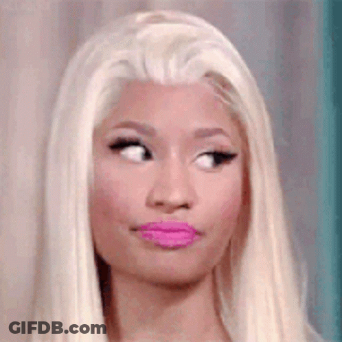 Woman With Blonde Hair And Pink Lipstick GIF