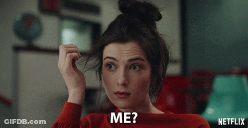 Woman With Blonde Hair And Sure Whatever Text GIF