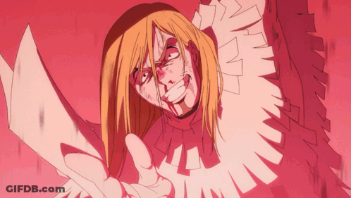 Woman With Blonde Hair And White Feathered Collar GIF
