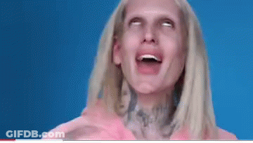 Woman With Blonde Hair Making Funny Face GIF