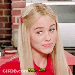 Woman With Blonde Hair Saying Sure Jan GIF