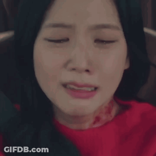 Woman With Blood On Face GIF