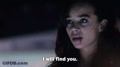 Woman With Blood On Face Saying I Will Find You GIF