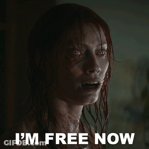 Woman With Blood On Face Saying Im Free Now GIF
